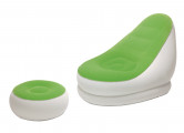 Надувное кресло Comfort Cruiser Inflate-A-Chair 122х94х81 см с пуфиком для ног 54х54х26 см Bestway 75053