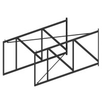 Ферма для щита баскетбольного игрового настенная (вынос 2500мм) Dinamika ZSO-002143 черный