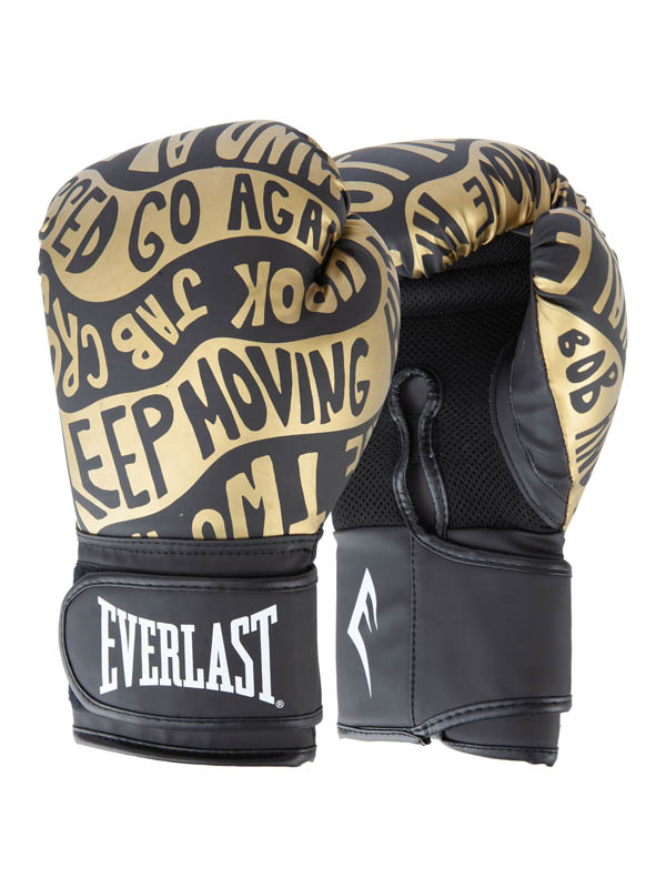 Перчатки тренировочные 12oz Everlast Spark P00002795 черный\золотой 600_800