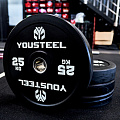 Диск EVO BUMPER PLATE 25кг YouSteel черный 120_120