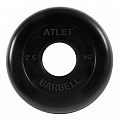 Диск обрезиненный d51мм MB Barbell Atlet 2,5кг черный MB-AtletB51-2,5 120_120